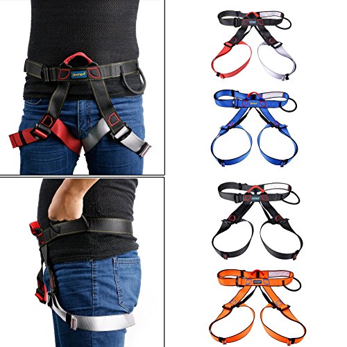 Susada Harness Seat Belts Sitting Safety Outdoor Rock Climbing Rappelling Tool with Bag (Blue)