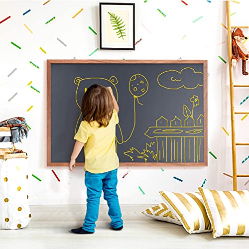 Chalkboard Wood Frame, 36 x 24 inches Wall Mounted Blackboard Chalk Board with Rustic