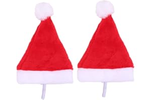 Yahpetes Pet Santa Hats Christmas Santa Claus Pet Christmas Hats 5.5"X7.8" Dog Costume for Puppy Kitten Small Cats Dogs Pets (2 Pcs)