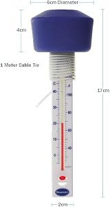 Brannan Floating Pool Thermometer with Blue Float - Pool & Spa Accessory view 3