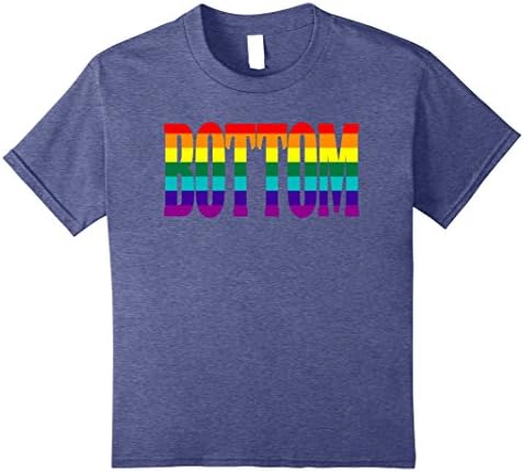 Kids Gay Man Shirt Bottom Gay T Shirt Gay Flag 10 Heather Blue