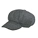 VBIGER Men and Women's Woolen Fedora Newboys Hat (Grey)