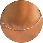 JSJOY Tiny Crystal Beaded Choker Necklaces for Women Colorful Beaded Necklace Dainty Choker Necklaces Simple Boho Jewelry Gifts for Teens Handmade Bead Necklaces Gifts