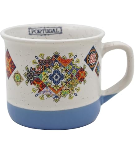 Amazon.com: Portug'art Souvenirs Portugal Azulejo Tile Ceramic Coffee Mug -  12 oz - Blue & White Pattern - Dishwasher & Microwave Safe - Traditional  Portuguese Design : Home & Kitchen
