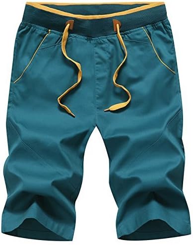 Guoji Men's Shorts Casual Slim Fit Chino Short Pants for Men (36, K66-Atrovirens)