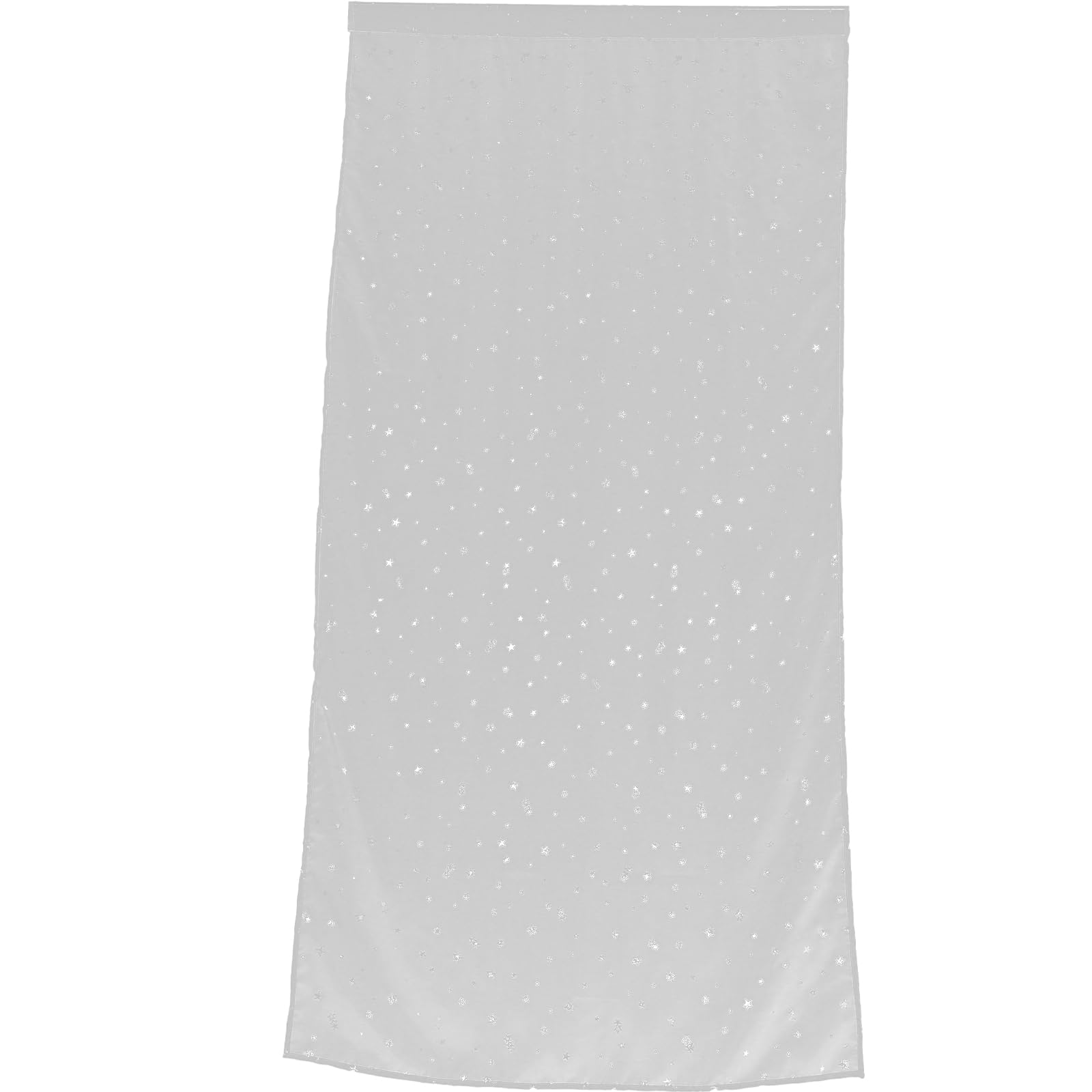 VOSAREA Tulle Window Treatments Drapes Glitter Voile Window Curtain for Kids Girls Bedroom Living Room 100 * 200CM (White)