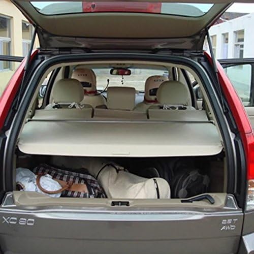 Retractable Rear Trunk Cargo Cover/Trunk Organizers/Trunk Shielding Shade for Volvo XC90 07-13 Luggage&Baggage Privacy/Security/Safety Protecter by Juntu