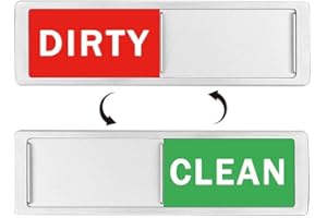 Clean Dirty Dishwasher Magnet – Strong Non-Scratch Magnetic Indicator Sign, Easy-to-Read Silver Clean/Dirty Label with Bold C