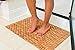 Teak Non Slip Bath Mat, Mold Resistant Bath Mat, Foldable Indoor/Outdoor Teak Bath Mat, Teak Shower Mat