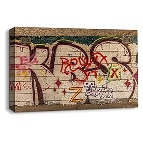 Canvas Wall Art for Living Room,Bedroom Home Artwork Paintings Creative Graffiti Ready to Hang - 12x18 inches