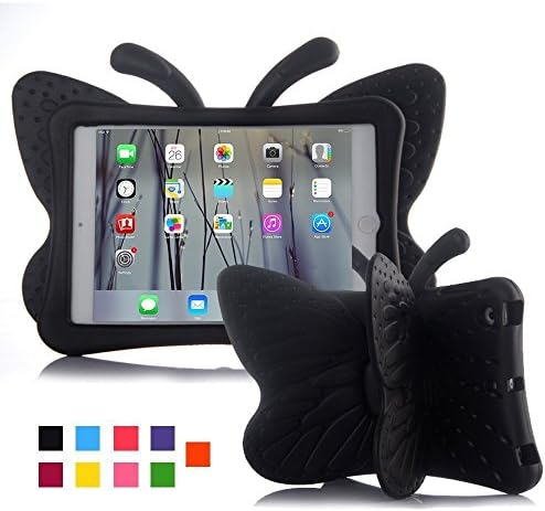 HCHA iPad Pro 9.7 Case Kids iPad Air / Air 2 Kids Proof Case Cartoon Butterfly LightWeight Shockproof Durable Cases EVA Foam Protective Cases and Covers for iPad 5 6 New iPad 2017 iPad Pro 9.7 (Black)