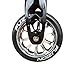 Fuzion 10 Spoke Metal Core 100mm Pro Scooter Wheel with ABEC 9 Bearings … (Silver+Black)