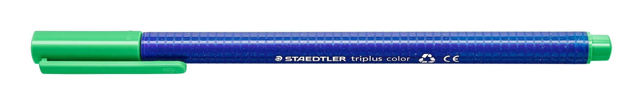 Staedtler 323-550 Triplus Fibre Tip Pen, Triangular Barrel in Cardboard Pack, Approx. 1 mm, Scarlet Red (Pack of 10)