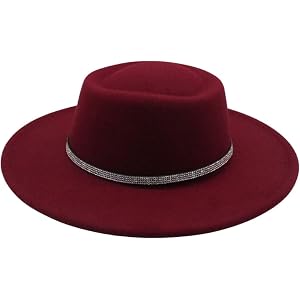 Women Classic Felt Church Hats British Style Wide Brim Top Fedora Hat Wedding Dress Up Jazz Cap Boater Hat