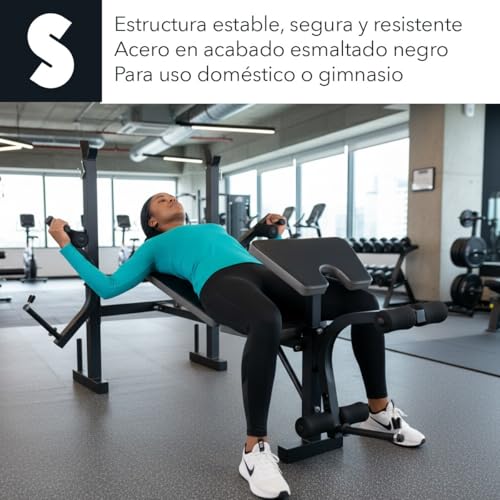 SIGNA Banco De Ejercicio Universal Fitness Multiposicion Banco De Pesas GYM En Casa Plegable Y Ajustable De Entrenamiento Pecho Brazo Abdomen Fitness (No Incluye Barra Ni Pesas)