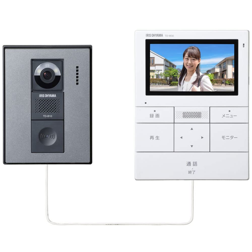 アイリスオーヤマ(IRIS OHYAMA) テレビドアホン TD-SM3010-WSH ホワイト/ガンメタリック の商品画像