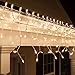 Kringle Traditions 8.5 ft 150 Clear Icicle Lights - White Wire, Indoor/Outdoor Christmas Lights, Outdoor Holiday Icicle Lights primary