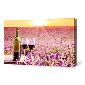 Canvas Wall Art for Living Room,Bedroom Home Artwork Paintings Red Wine Ready to Hang - 12x18 inches