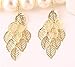 HITTIME One Pair Unique Bohemia Nine Leaves Long Fashion Dangle Earrings For Girls Gold