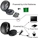 LIVSTON Portable Fan, Battery Operated USB Table Fan 6 Inch Black Mini Desk Turbo Fan Personal Fan by