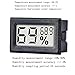 LinkDm 2 Pack Black Mini Digital Electronic Temperature Humidity Meters Gauge Indoor Thermometer Hygrometer LCD Display Fahrenheit (℉) for Humidors, Greenhouse, Garden, Cellar, Fridge, Closet