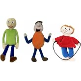 SUJN ART 3PCS Baldi Plush,Bully Plush,Stuffed Figure Pillow for Horror Game Fans for Room Decor