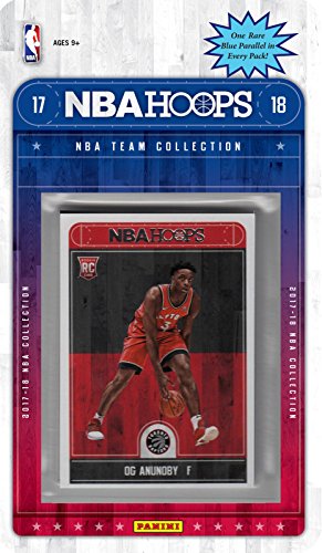 Toronto Raptors 2017 2018 Hoops Basketball NBA Licensed Brand New Factory Sealed 9 Card Team Set Kyle Lowry DeMar DeRozan and Jakob Poeltl Plus