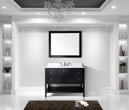 Click Here to See More Images Virtu USA ES-30048-WMSQ-ES Winterfell 48-Inch Single Bathroom Vanity Set, Espresso