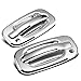 For Chevy Silverado/GMC Sierra 2pcs Exterior Door Handle Cover with Passenger Keyhole (Chrome)