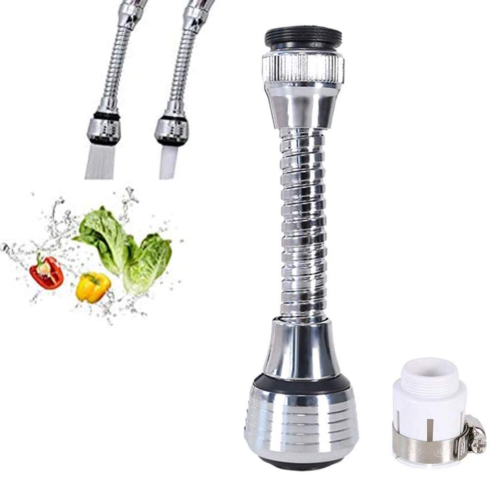 Universal Faucet Extension, Kitchen Faucet Extender, Kitchen Tap Extension, Flexible Faucet Sprayer Thread Interface for Bathroom Kitchen Tap Nozzle Filter Adapter