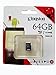 Kingston Digital 64GB microSDXC Class 10 UHS-I 45MB/s Read Card with SD Adapter (SDC10G2/64GB)