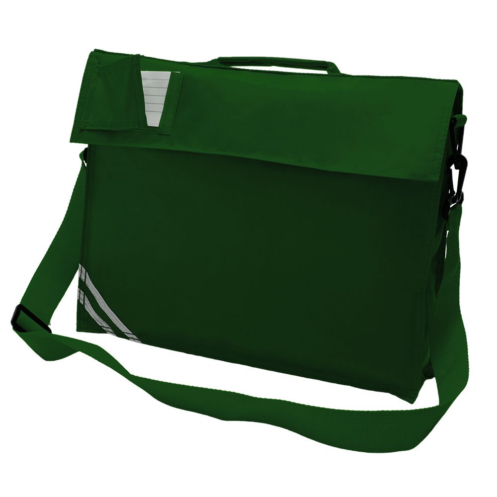 Ayra: Premium School Book Bag With Strap - 8 Colours (Bottle Green)