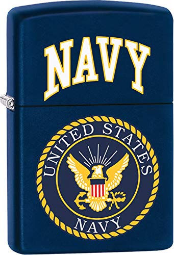 Zippo Personalized Message Engraved on Backside US NAVY Windproof Zippo Lighter