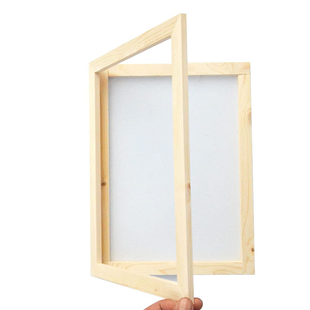 CENPEK Ancient Paper Making Method Wooden Paper Making Crafting Papermaking Mould Frame Screen for DIY Handcrafts Supplies 25x34cm