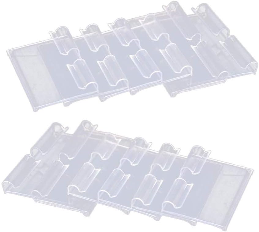 NUOBESTY 30pcs Price Tag Holders Clear Label Display Stands for Counter Supermarket Merchandise Retail, White, 6*4.2cm