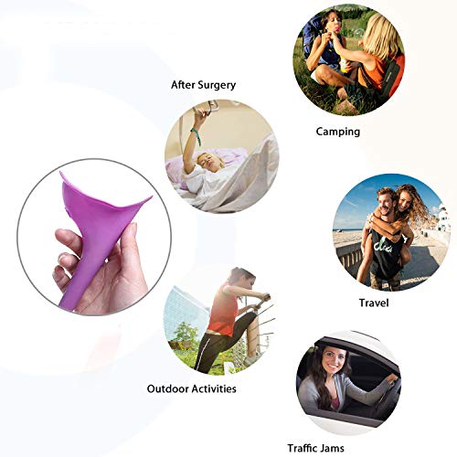 godehone Female Urination Device - Women Portable Lightweight Silicone Travel Urinal,4 PCS