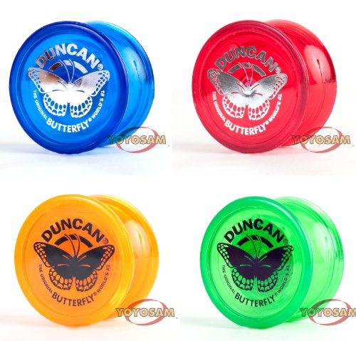 Duncan Butterfly lot - Four New Yo-Yos - FREE Strings! (Colors Vary)