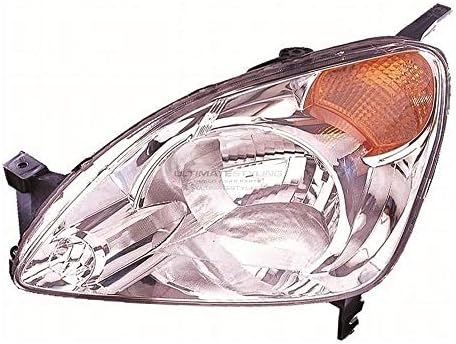Ultimate Styling Manual Adjustment Halogen Headlight/Headlamp Without Load Level Motor Passenger Side N/S Internal Colour (Bezel) As Pictured