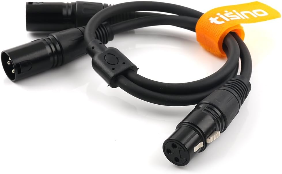 Airtana XLR Splitter Cable, 3 Pin XLR Female to Dual XLR Male Patch Y Cable Balanced Microphone Splitter Cord Audio Adaptor- 1.5 Feet - Image 3