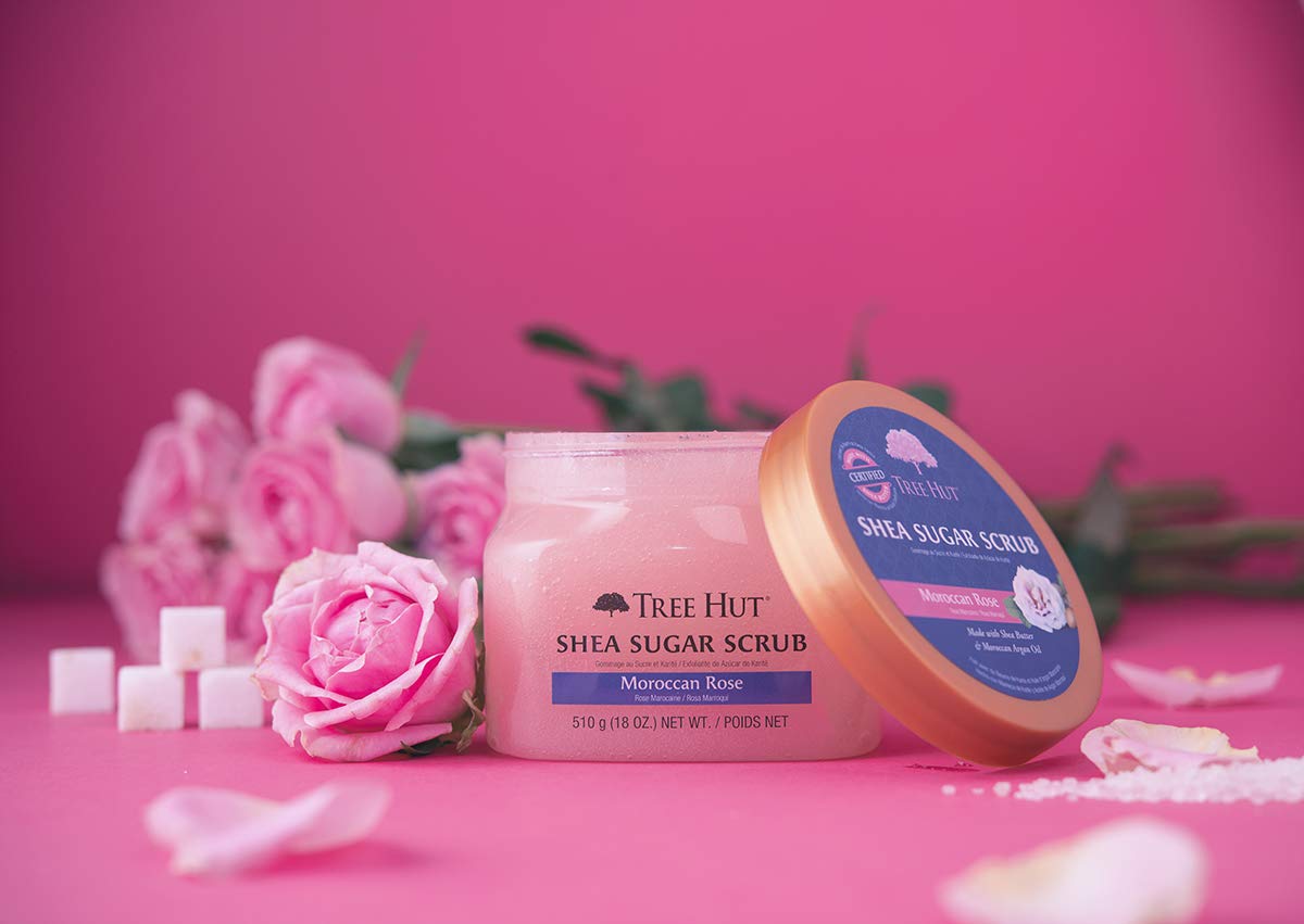 Tree Hut Shea Sugar Scrub Moroccan Rose ~ 18 oz: Health & Personal Care