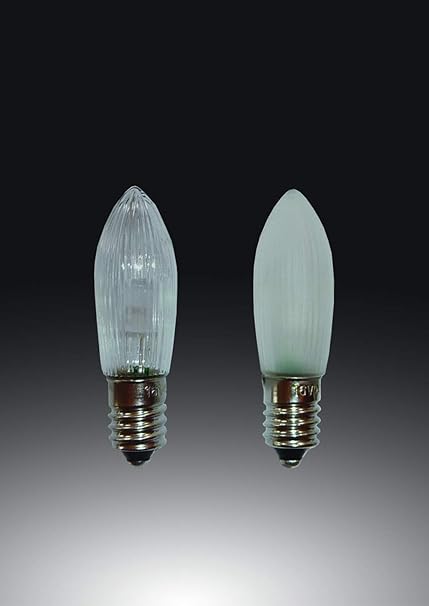 Hellum 912234 Ersatzkerze Riffelkerze 3 Stück für Lichterkette LED warm-weiß, matt, 12 V, für Innen/Außen