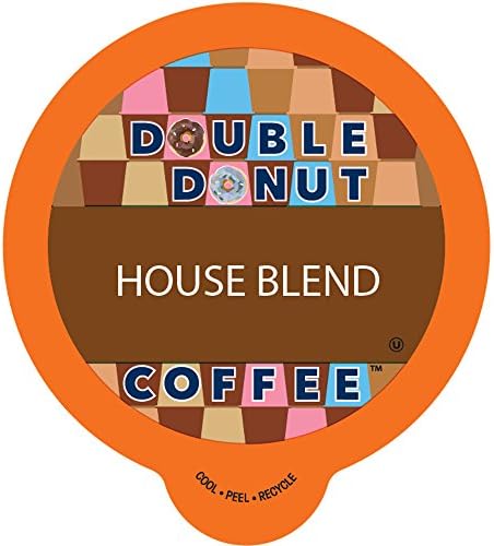 Double Donut House Blend, Fresh Medium Roast Coffee, Single-Serve Pods for Keurig K Cup Brewer Machines, 80 Capsules per Box