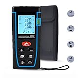 Laser Distance Measure, ieGeek 328ft Handheld M/In/Ft Laser Distance Meter Measuring Device Laser Tape Measure Rangefinder, Pythagorean Mode/Measure Area Volume Capacity/LCD Display/Self-Calibration
