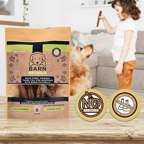 Barn Naturals Bully Sticks 5 Sticks per Bag, 100 Beef Pizzle Pet