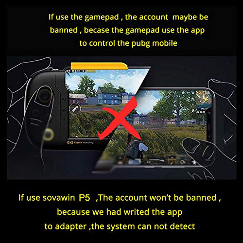 RONSHIN Gaming Keyboard Mouse Converter,PUBG Mobile Gamepad Controller for Android Phone Bluetooth Adapter Computers Accessories,Components Converter - Thumbnail 4