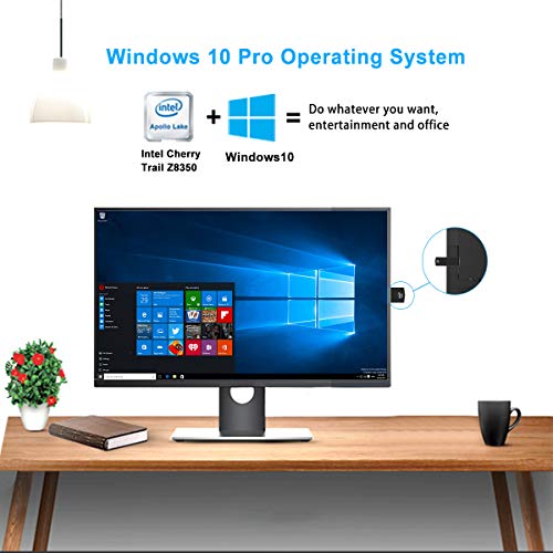 Mini PC Stick,Windows 10 Pro(64-bit) Intel Atom Z8350 Fanless Mini Computer 2GB DDR 32GB eMMC Support 4K HD,2.4G/5G WiFi,Gigabit Ethernet,BT 4.2