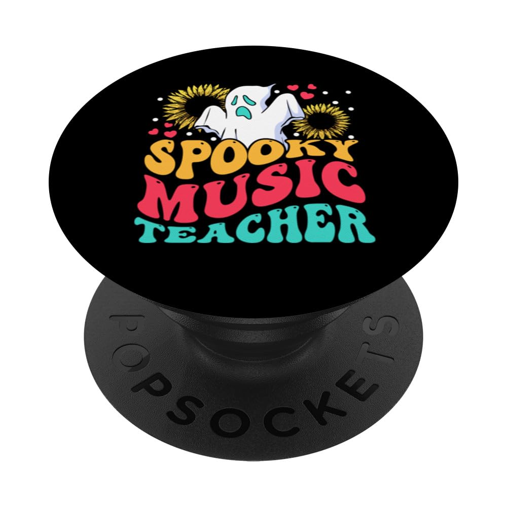 Groovy Faboolous Spooky Music Teacher Halloween PopSockets Swappable PopGrip