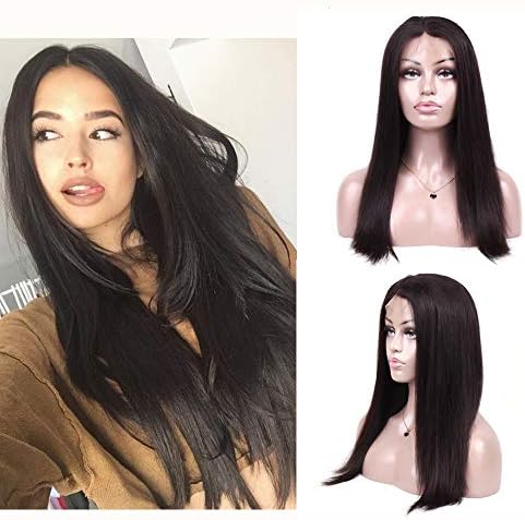 150 Density 13x4 Lace Frontal Wigs For Black Women Brazilian Straight Pre Plucked 360 Lace Wig Glueless Human Hair Wigs With Baby Hair (26 inch)