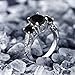 Gem Stone King 925 Sterling Silver Black Onyx 3 Stone Ring For Women (2.41 Cttw, Gemstone Birthstone, Available In Size 5, 6, 7, 8, 9)