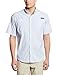 Columbia Men's Super Tamiami Short Sleeve Shirt, Vivid Blue Gingham, Medium